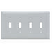 Pass And Seymour Smooth Junior Jumbo Wall Plate 4-Gang Toggle White (SPJ4W)
