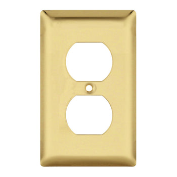 Pass And Seymour Smooth Polished Brass 1-Gang 1 Duplex (SB8PB)