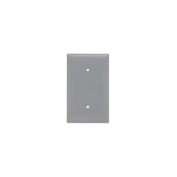 Pass And Seymour Smooth Wall Plate 1-Gang Blank Strap Mount Gray (SP14GRY)