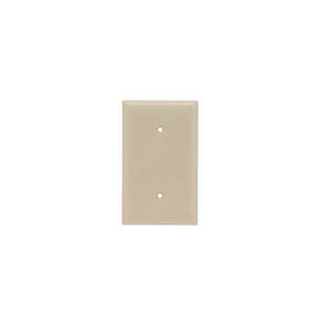 Pass And Seymour Smooth Wall Plate 1-Gang Blank Strap Mount Ivory (SP14I)