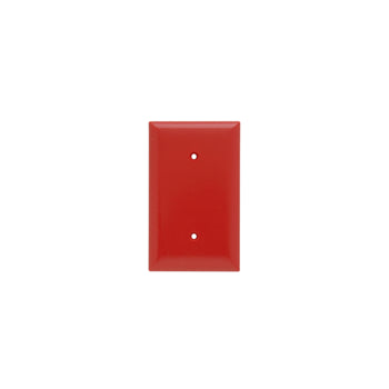 Pass And Seymour Smooth Wall Plate 1-Gang Blank Strap Mount Red (SP14RED)