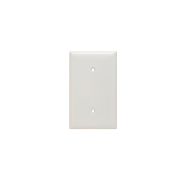 Pass And Seymour Smooth Wall Plate 1-Gang Blank Strap Mount White (SP14W)