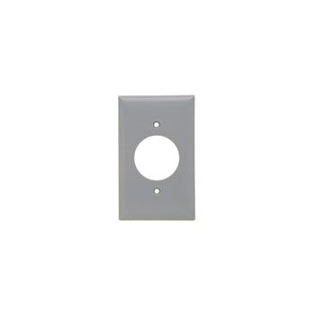 Pass And Seymour Smooth Wall Plate 1-Gang Power Outlet Gray (SP720GRY)