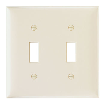 Pass And Seymour Smooth Wall Plate 2-Gang 2 Toggle Light Almond (SP2LA)