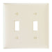 Pass And Seymour Smooth Wall Plate 2-Gang 2 Toggle Light Almond (SP2LA)