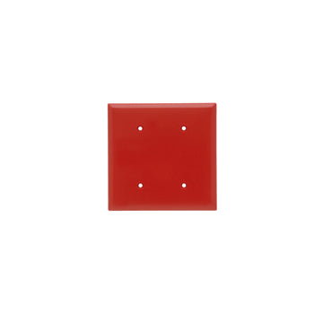 Pass And Seymour Smooth Wall Plate 2-Gang Blank Strap Mount Red (SP24RED)