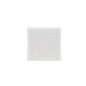 Pass And Seymour Smooth Wall Plate 2-Gang Blank Strap Mount White (SP24W)