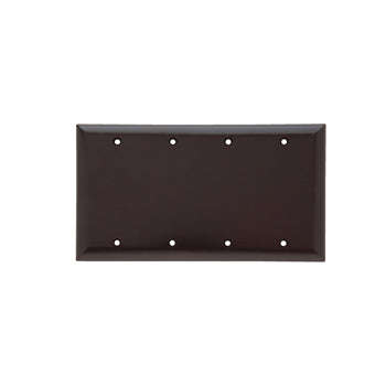 Pass And Seymour Smooth Wall Plate 4-Gang Blank Box Mount Brown (SP43)