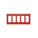 Pass And Seymour Smooth Wall Plate 5-Gang SPLEX Red (SP265RED)