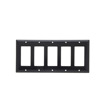 Pass And Seymour Smooth Wall Plate 5-Gang SPLEX (SP265BK)