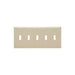 Pass And Seymour Smooth Wall Plate 5-Gang Toggle Ivory (SP5I)