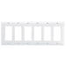 Pass And Seymour Smooth Wall Plate 6-Gang SPLEX Ivory (SP266I)