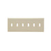 Pass And Seymour Smooth Wall Plate 6-Gang Toggle Ivory (SP6I)