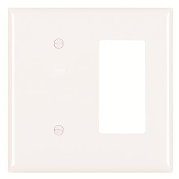 Pass And Seymour Smooth Wall Plate 1 Decorator 1 Blank White (SP1426W)