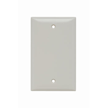 Pass And Seymour Smooth Wall Plate 1-Gang Blank Box Mount Light Aluminum (SP13LA)
