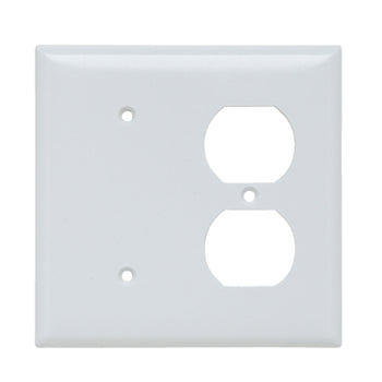 Pass And Seymour Smooth Wall Plate 1-Gang Duplex 1-Gang Black White Box (SP148W)