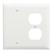 Pass And Seymour Smooth Wall Plate 1-Gang Duplex 1-Gang Black White Strap (SP138W)