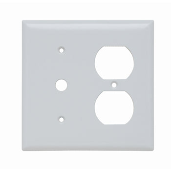 Pass And Seymour Smooth Wall Plate 1-Gang Duplex 1-Gang Phone White (SP128W)
