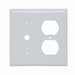 Pass And Seymour Smooth Wall Plate 1-Gang Duplex 1-Gang Phone White (SP128W)