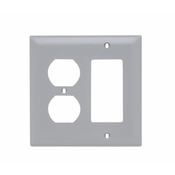 Pass And Seymour Smooth Wall Plate 1-Gang Duplex 1-Gang SPLEX Gray (SP826GRY)