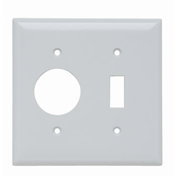 Pass And Seymour Smooth Wall Plate 1-Gang Toggle 1-Gang Single White (SP17W)