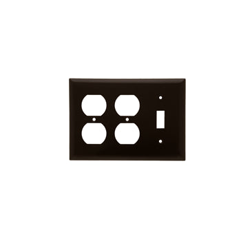Pass And Seymour Smooth Wall Plate 1-Gang Toggle 2-Gang Duplex Brown (SP182)