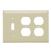 Pass And Seymour Smooth Wall Plate 1-Gang Toggle 2-Gang Duplex Ivory (SP182I)