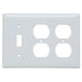 Pass And Seymour Smooth Wall Plate 1-Gang Toggle 2-Gang Duplex White (SP182W)
