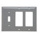 Pass And Seymour Smooth Wall Plate 1-Gang Toggle 2-Gang SPLEX Gray (SP1262GRY)