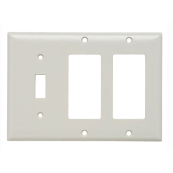 Pass And Seymour Smooth Wall Plate 1-Gang Toggle 2-Gang SPLEX White (SP1262W)