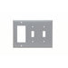 Pass And Seymour Smooth Wall Plate 2-Gang Toggle 1-Gang SPLEX Gray (SP226GRY)