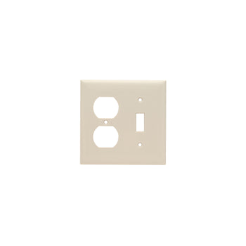 Pass And Seymour Smooth Wall Plate 2-Gang Toggle And 1 Duplex Light Almond (SP18LA)