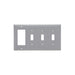 Pass And Seymour Smooth Wall Plate 3-Gang Toggle 1-Gang SPLEX Gray (SP326GRY)