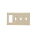 Pass And Seymour Smooth Wall Plate 3-Gang Toggle 1-Gang SPLEX Ivory (SP326I)