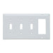 Pass And Seymour Smooth Wall Plate 3-Gang Toggle 1-Gang SPLEX White (SP326W)