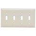 Pass And Seymour Smooth Wall Plate 4-Gang 4 Toggle Light Aluminum (SP4LA)