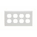 Pass And Seymour Smooth Wall Plate 4-Gang Duplex White (SP84W)