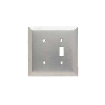 Pass And Seymour Smooth 302SS 2-Gang 1 Toggle/1 Blank Strap Mount (SSO114)