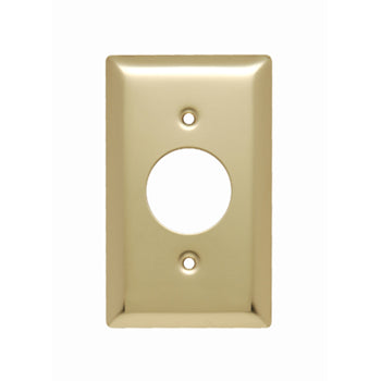 Pass And Seymour Smooth Polished Brass 1-Gang Single Receptacle (SB7PB)