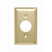 Pass And Seymour Smooth Polished Brass 1-Gang Single Receptacle (SB7PB)