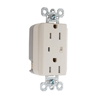 Pass And Seymour Surge Protective Duplex Receptacle Tamper-Resistant 15A/125V Alarm Light Almond (TR5262LASP)