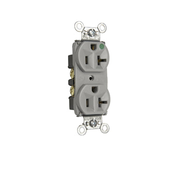 Pass And Seymour Special Receptacle Duplex 20A 125V Hospital Grade Gray (8300HGRY)