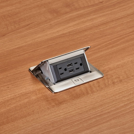 Pass And Seymour Stainless 15A Tamper-Resistant Duplex With USB 6 Foot (DQFP15UST)