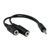 Pass And Seymour Stereo 3.5 Multi-Mode Y M/2F Adapter 6 Inch (AC2501BK)