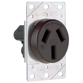 Pass And Seymour Straight Blade Receptacle 50A 125/250V 3P 3-Way (3890)