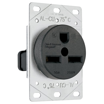 Pass And Seymour Straight Blade Receptacle Two Pole 3-Way 30A (3801)