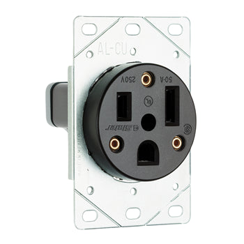 Pass And Seymour Straight Blade Receptacle Two Pole 3-Way 50A 250V (3804)