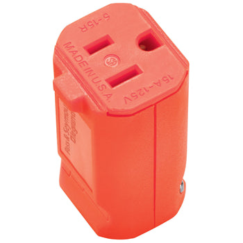 Pass And Seymour Straight Blade Connector 3-Way 15A-125V Orange (PS5969O)
