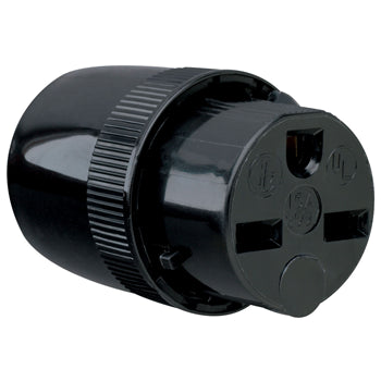 Pass And Seymour Straight Blade Connector 3-Way 15A 250V Dead Front (5669BK)