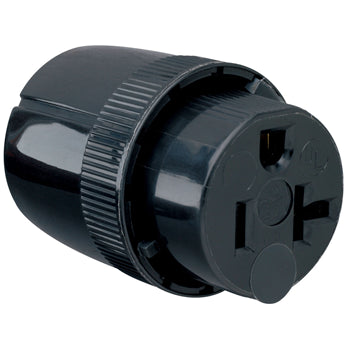 Pass And Seymour Straight Blade Connector 3-Way 20A 125V Dead Front (5374BK)